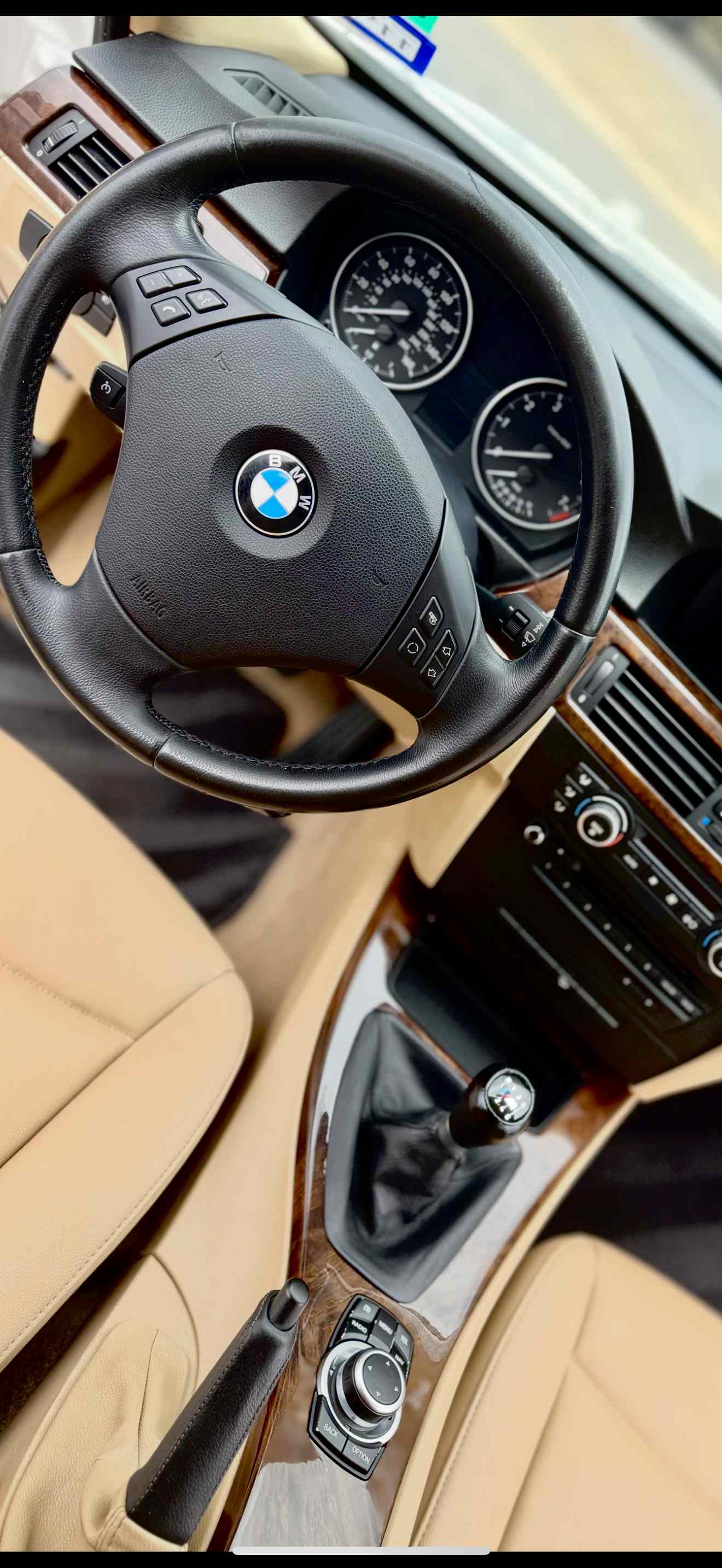 BMW steering wheel detail - thorough cleaning of dashboard controls Austin TX