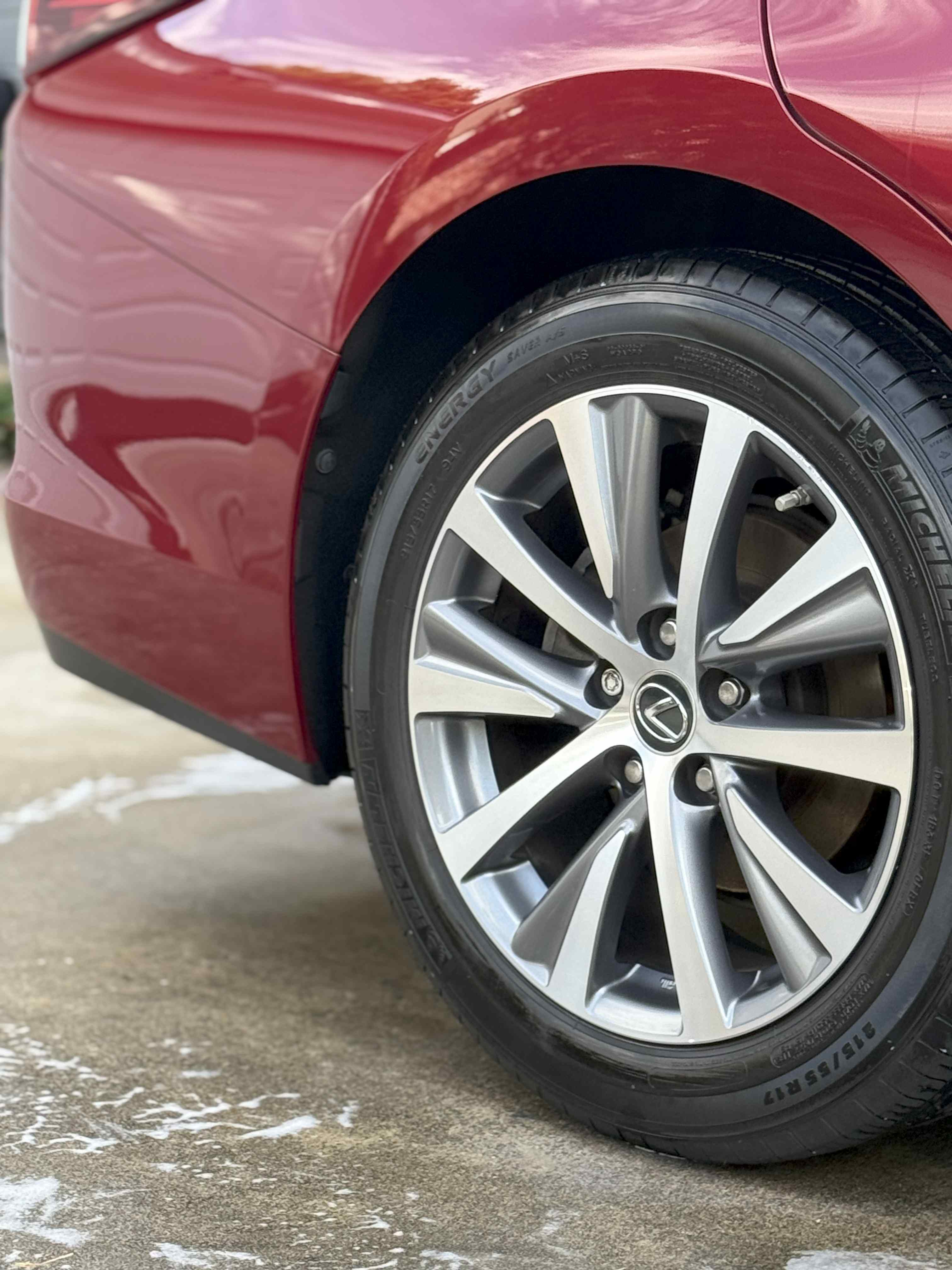 Lexus wheel detailing Austin - alloy wheel polishing and tire shine service